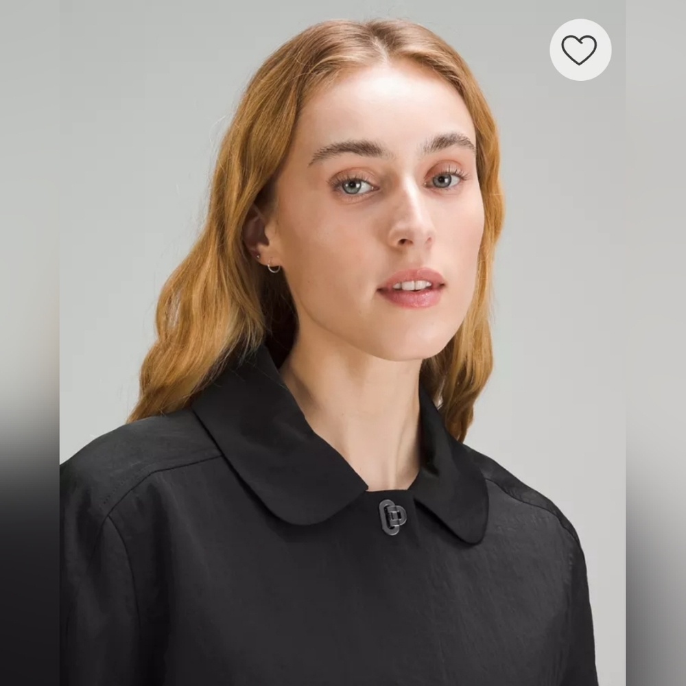 Lululemon Lightweight Collared A-Line Coat Size 12 in Black - Picture 3 of 13